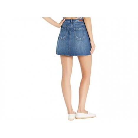 Blank NYC Denim Mini Skirt with Zipper Detail in People's Champ