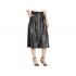 Blank NYC Faux Leather A-Line Skirt with Snap Detail