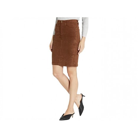 Liverpool Pencil Skirt in a Stretch Faux Suede