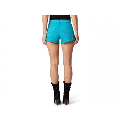 Hudson Jeans Gemma Mid-Rise Cutoffs Shorts in Blue Daisy