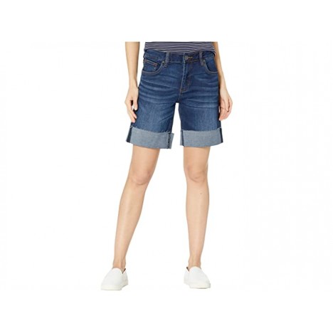 KUT from the Kloth Catherine Wide Row Bermuda Shorts in Salubrious w Euro Base Wash