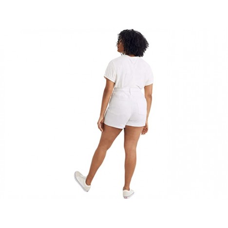 Madewell High-Rise Denim Shorts in Tile White