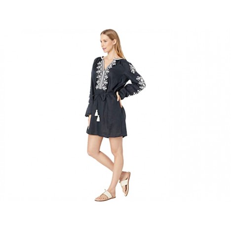 Tory Burch Swimwear Embroidered Linen Dress Cover-Up