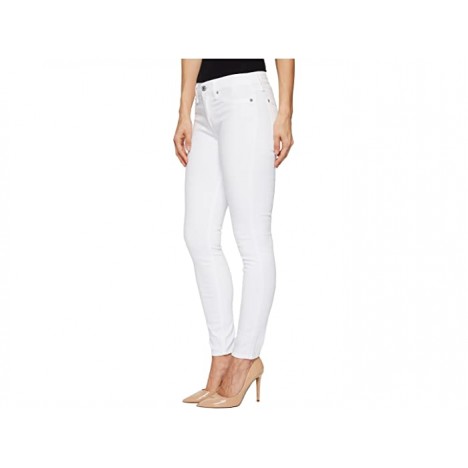 7 For All Mankind Ankle Skinny w Faux Pockets in Clean White