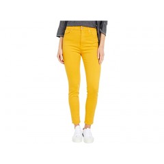 7 For All Mankind High-Waist Ankle Skinny in Gold