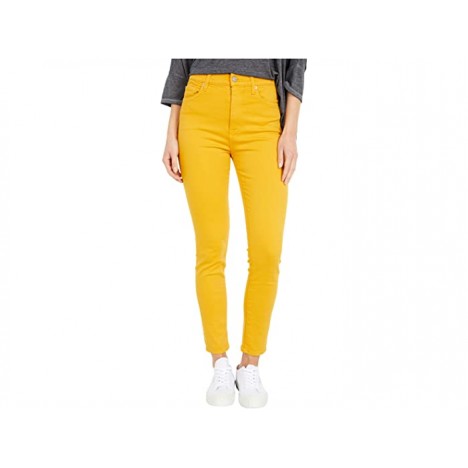 7 For All Mankind High-Waist Ankle Skinny in Gold