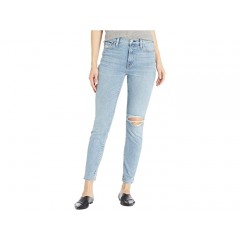 Hudson Jeans Barbara High-Rise Super Skinny Ankle with Deconstruction in Presto