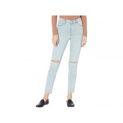 Hudson Jeans Holly Skinny High-Rise Skinny Ankle with Deconstruction in Tempo