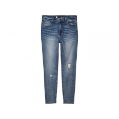 KUT from the Kloth Connie High-Rise Ankle Skinny with Raw Hem in Family Antique Base Wash