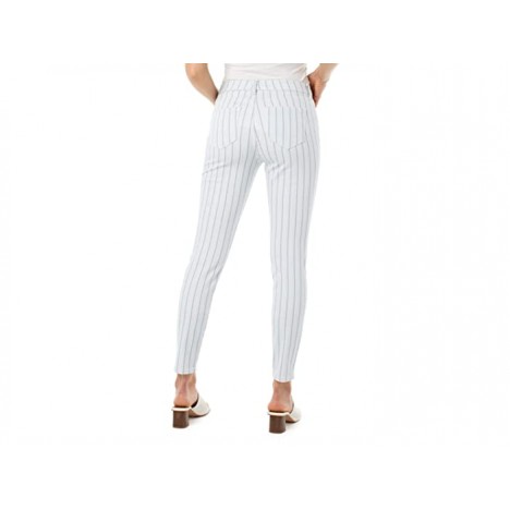 Liverpool Abby Crop Skinny in Dawn Blue Dotted Stripe