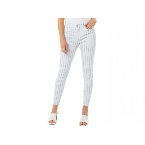 Liverpool Abby Crop Skinny in Dawn Blue Dotted Stripe