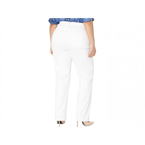 NYDJ Plus Size Plus Size Relaxed Straight Jeans in Optic White