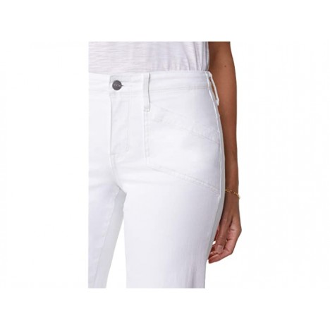 NYDJ Wide Leg Capri Jeans with Utility Pockets in Optic White