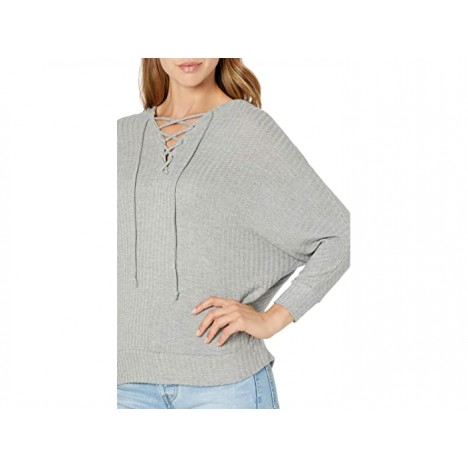 Chaser Thermal 3 4 Sleeve Lace-Up Dolman Hoodie