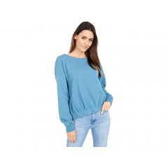 Mod-o-doc Cashmere French Terry Long Sleeve Boatneck Sweatershirt