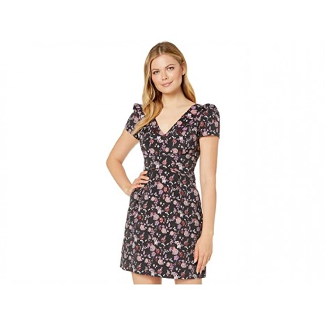 Adrianna Papell Ditsy Floral Jacquard A-Line Dress