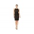 Adrianna Papell Mitered Banded Jersey Dress