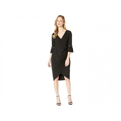 Adrianna Papell Pearl Sleeve Crepe Cocktail Dress