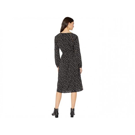 Cupcakes and Cashmere Nollie Boarder Ditsy Crepe Long Sleeve Dress