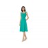 Donna Morgan Stretch Crepe Sleeveless Asymmetric Neckline Fit and Flare Dress