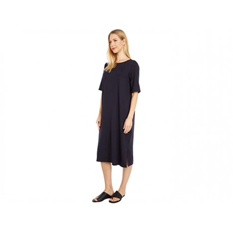 Eileen Fisher Round Neck Short Sleeve Dress