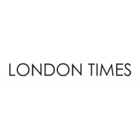 London Times Diamond Dot Embroidered Jersey Pleated Neck Midi Dress
