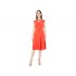 London Times Solid Jersey Fit-and-Flare Dress with Neck Details