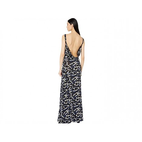 M Missoni Open Back Printed Jersey Long Gown