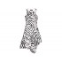 YIGAL AZROUËL Fully Fashioned Sleeveless Zebra Print Handkerchief Dress