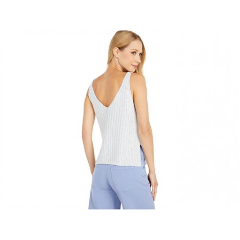 Cupcakes and Cashmere Leah - Multicolor Lurex Yarn V-Neck Cropped Tank