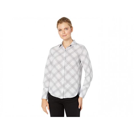 Jones New York Button Front Blouse with Tall Cuffs