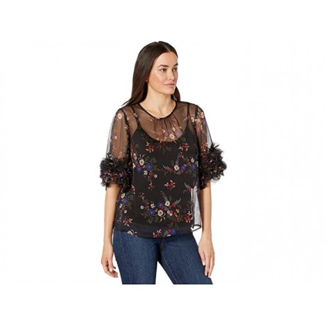 Vince Camuto Ruffle Sleeve Country Bouquet Blouse