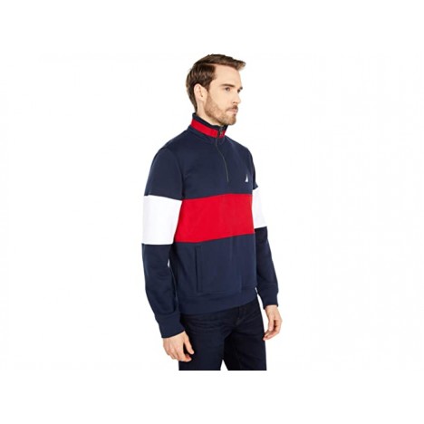Nautica Color-Block 1 4 Zip Fleece Sweater