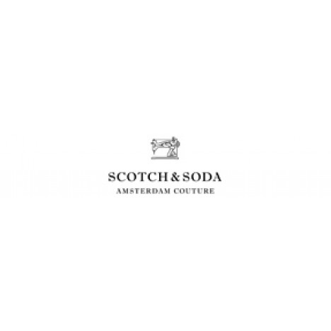 Scotch & Soda Zip-Through Felpa Hoodie with Badge