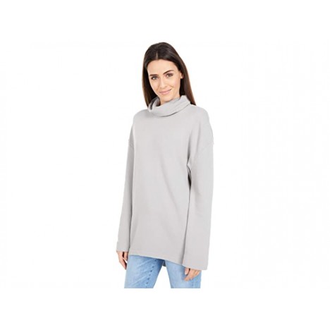 Mod-o-doc Cashmere French Terry Long Sleeve Cocoon Turtleneck Tunic