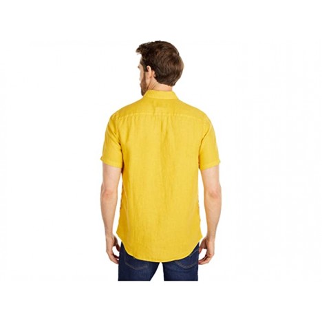 Scotch & Soda Regular Fit - Short Sleeve Garment - Dyed Linen Shirt