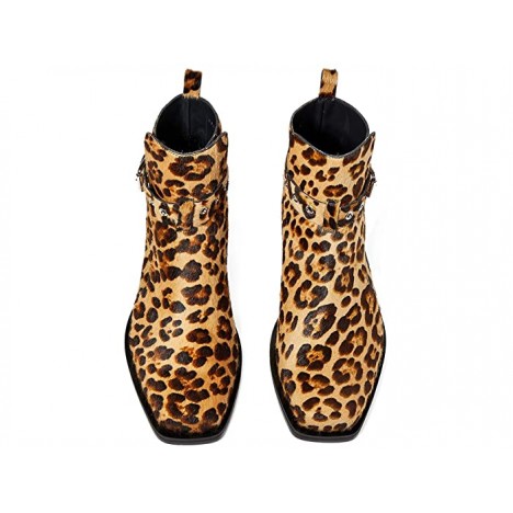 Versace Calf Hair Cuban Heel Jodhpur Boot