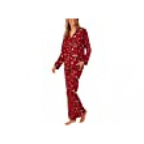 BedHead Pajamas Long Sleeve Classic Notch Collar Pajama Set Cotton Spandex
