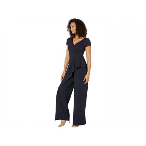 Adrianna Papell Crepe Cascading Jumpsuit