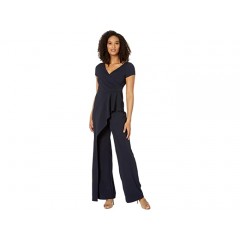 Adrianna Papell Crepe Cascading Jumpsuit